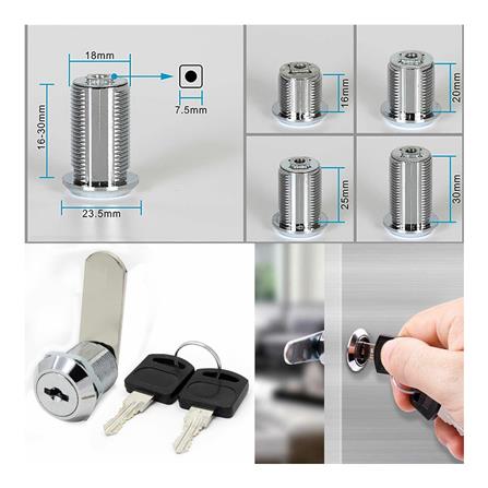 AVIO CYLINDER CAM LOCK DRAWER STAINLESS STEEL EACH