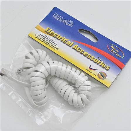 TEL SPRING CORD 30CM NL-TEL4SN-WH NESLY