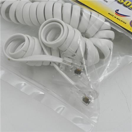 TEL SPRING CORD 30CM NL-TEL4SN-WH NESLY