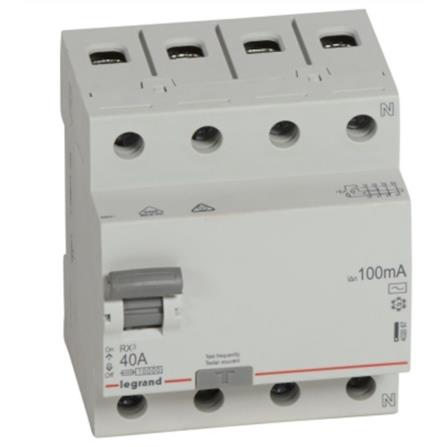 LEGRAND RESIDUAL CURRENT DEVICE FLUSH 40A AC 100MA (402067)
