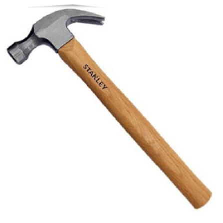 STANLEY 16OZ WOODEN HANDLE CLAW HAMMER