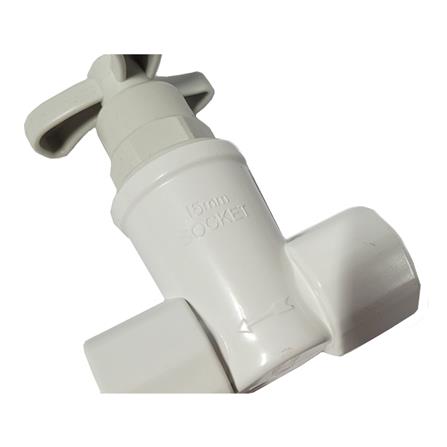 K-BRAND PVC STOPCOCK - WHITE SY-134