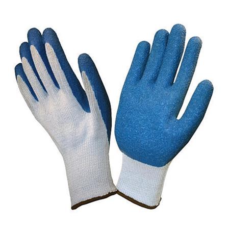 10" COTTON GLOVES WITH LATEX ON PALM SIDE.