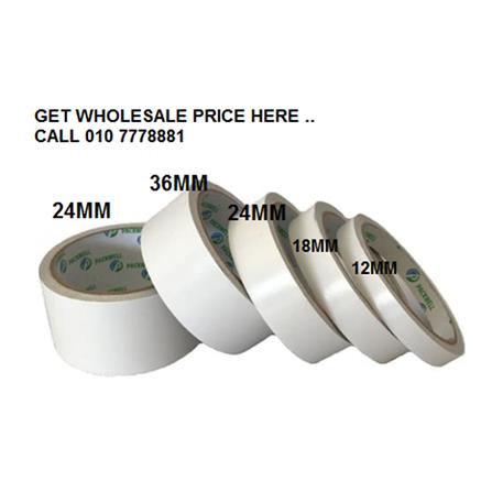 PS HEAVY DUTY DOUBLE SIDED TISSUE TAPE 12MM X 6 METER
