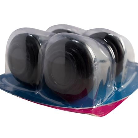 RUBBER CHAIR LEG TIP SOFT TOUCH ROUND 1-1/8IN BLACK 4EA