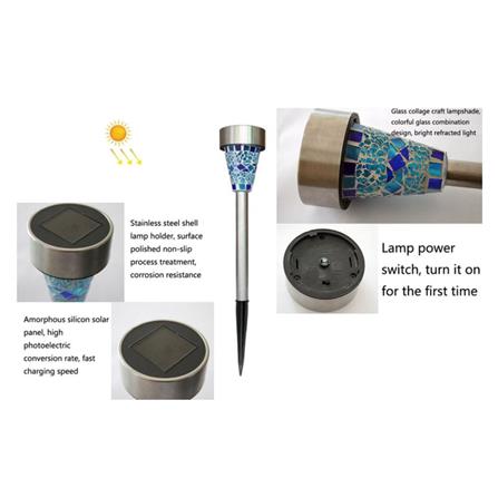 EAGOCRAFT P800051/1029 SOLAR LIGHT BLUE MOSAIC