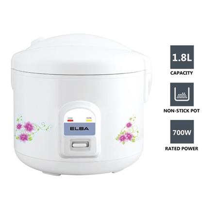ELBA JAR RICE COOKER ERC-E1831(WH) 700WATT 1.8LITER