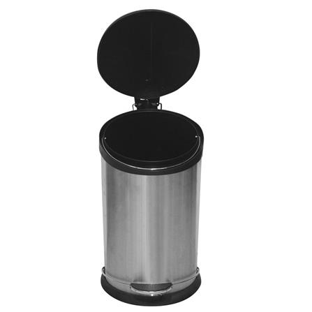 ROUND DUSTBIN PEDAL ACCO HP-009 12L SILVER