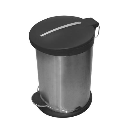 ROUND DUSTBIN PEDAL ACCO HP-009 12L SILVER