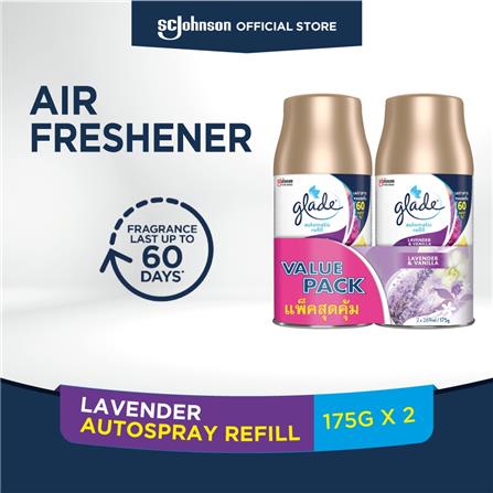 GLADE AUTOMATIC SPRAY REFILLS LAVENDER VANILLA 175G TWIN PACK