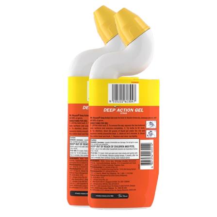 MR MUSCLE TOILET BOWL CLEANER AROMA CLEAN TWIN PACK 500ML SPARKLY LEMON