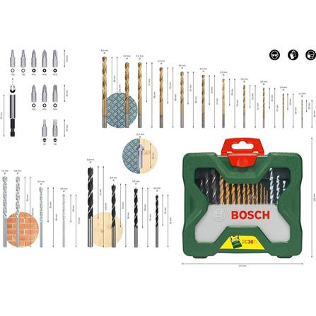 BOSCH X-LINE 30EA/SET TITANIUM 2607019324