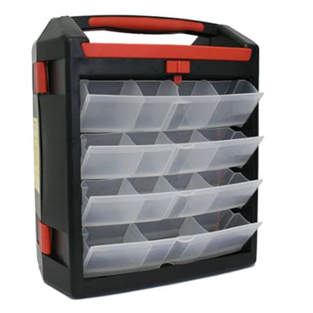 HUALEI PLASTIC FOLDABLE ORGANIZER 11&rdquo;  BLACK-RED