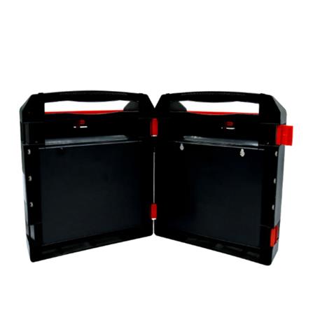 HUALEI PLASTIC FOLDABLE ORGANIZER 11&rdquo;  BLACK-RED