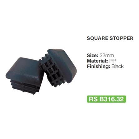 AVIO SQUARE STOPPER 1.1/4 4S BLACK
