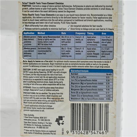 YATES MN TRACE ELEMENT 500ML TG024