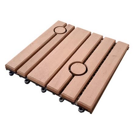TENG WOODEN FLOOR DECKING SPRING CIRCLE 30X30CM BROWN