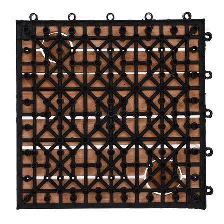 TENG WOODEN FLOOR DECKING SPRING CIRCLE 30X30CM BROWN