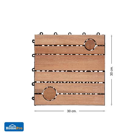 TENG WOODEN FLOOR DECKING SPRING CIRCLE 30X30CM BROWN