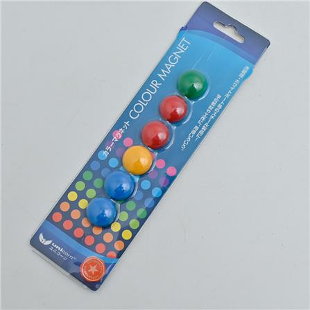 UNICORN ROUND MAGNETIC BUTTON 20MM MIX COLOUR 6PCS