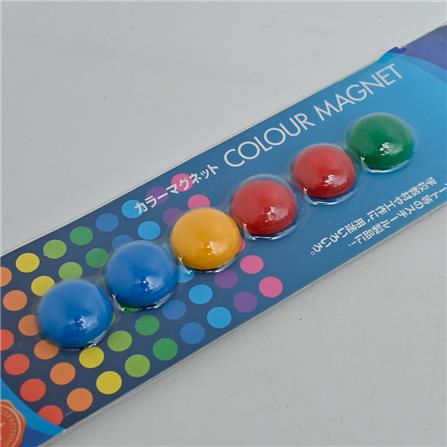 UNICORN ROUND MAGNETIC BUTTON 20MM MIX COLOUR 6PCS