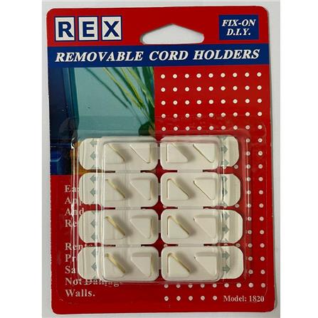 REX REMOVABLE CORD HOLDERS 1820 WHITE