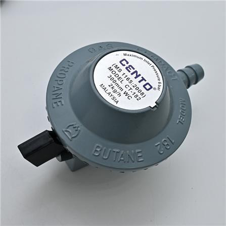 CENTO LPG REGULATOR SET WITH 2 CLIP 1.2M WHITE HOSE