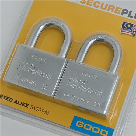 LITTLE FIZ CHROME PADLOCK KEYED ALIKE 50MM 2 EACH