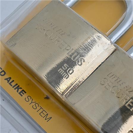 LITTLE FIZ BRASS PADLOCK KEY ALIKE 48MM 2 EACH