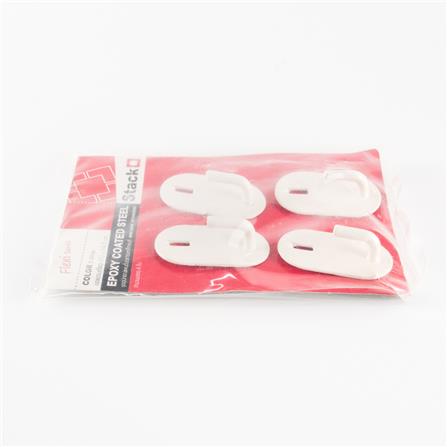 STACKO HOOK IRON 3X4.5CM 1X4 WHITE