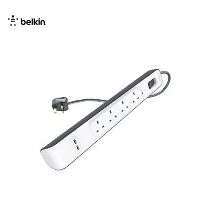 BELKIN 4G 2M+2USB EXTENSION WITH SURGE BSV401sa
