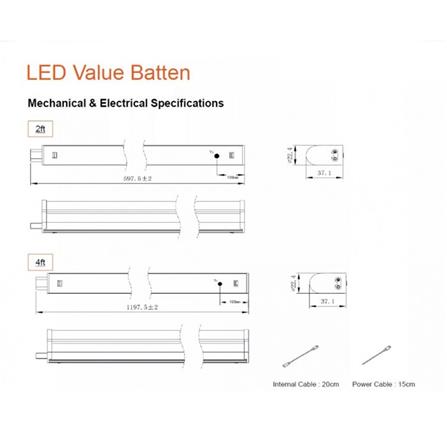 B/LAMP SET LEDVALUE - 7W 2F 4000K OSRAM