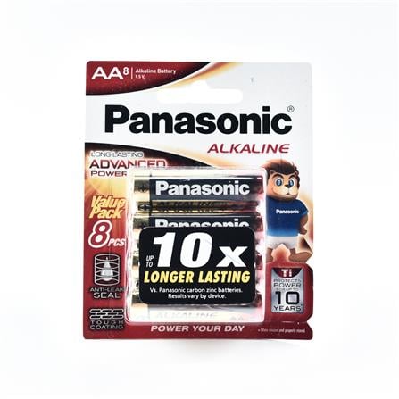 PANASONIC RED ALKALINE AA 8PCS 1.5V LR6T/8B