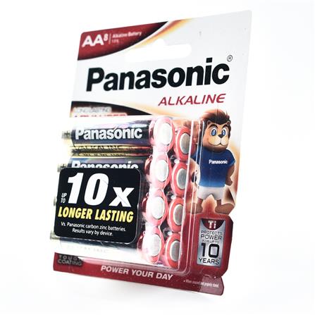 PANASONIC RED ALKALINE AA 8PCS 1.5V LR6T/8B