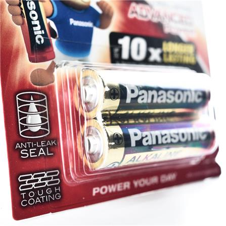 PANASONIC RED ALKALINE AA 2PCS 1.5V LR6T/2B