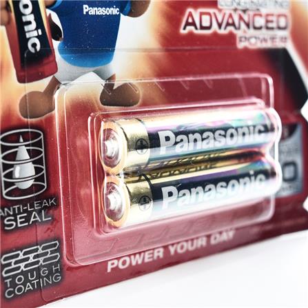 PANASONIC RED ALKALINE AAA 2PCS 1.5V LR03T/2B