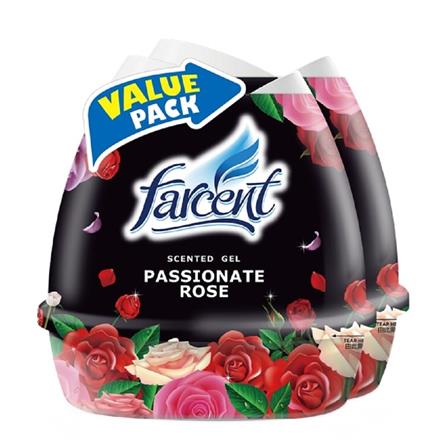 FARCENT AIR FRESHENER SCENTED GEL TWIN PACK 200G ROSE