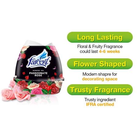 FARCENT AIR FRESHENER SCENTED GEL TWIN PACK 200G ROSE