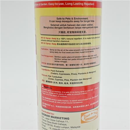 MR.101 SPRAY-AWAY ORGANIC MOSQUITO REPELLENT 1 LITRE