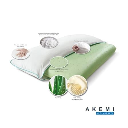 AKEMI MEDI + HEALTH ALOE VERA SOFT TOUCH MEMORY FOAM PILLOW