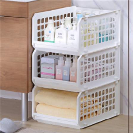 KEYWAY STACKABLE BASKET P50086 W46.7XD24.1XH38.4 CM WHITE