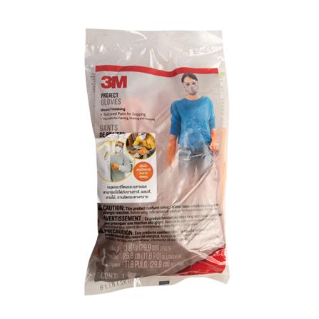 3M TEKK GENERAL RUBBER GLOVE L -ORANGE