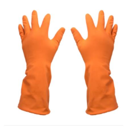 3M TEKK GENERAL RUBBER GLOVE L -ORANGE