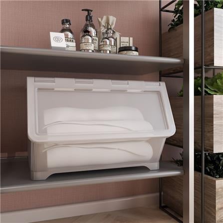 STORAGE BOX WITH WHEELS STACKO HP 70552 L CLEAR