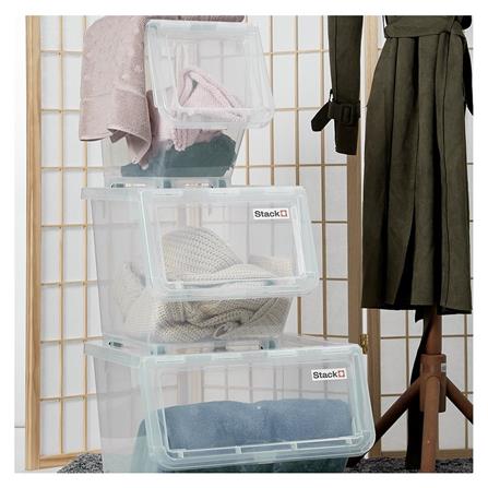 STORAGE BOX WITH WHEELS STACKO HP 70550 S CLEAR