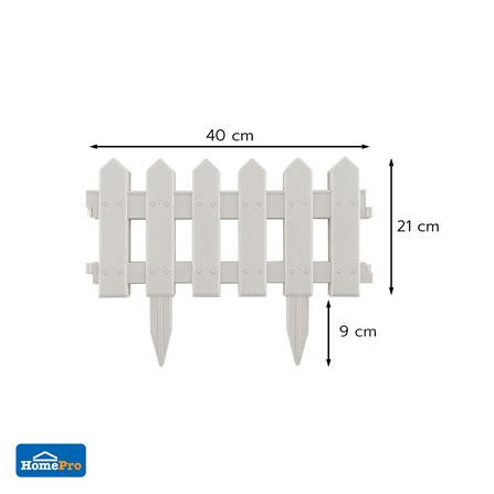 PLASTIC FENCE SPRING 102 W40XH21CM WHITE 4PCS