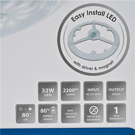 CEILING LAMP HY-C005/LED/32W/DL WH 16"