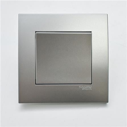 VIVACE 250V 1 GANG 1 WAY SWITCH SCHNEIDER ALUMINIUM SILVER