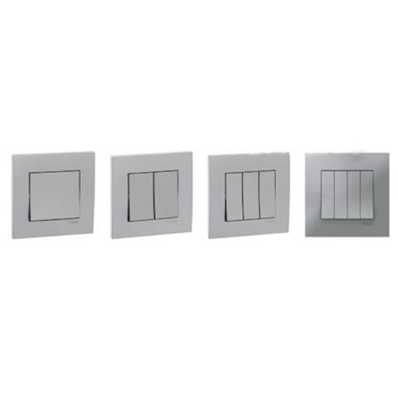 SCHNEIDER VIVACE 16AX 250V 1 GANG 2 WAY SWITCH ALUMINIUM SILVER KB31_G11