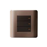 ZENCELO BELL PRESS SWITCH 3GANG 1WAY SILVER BRONZE